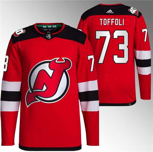 Mens New Jersey Devils #73 Tyler Toffoli Red Stitched Jersey->new jersey devils->NHL Jersey